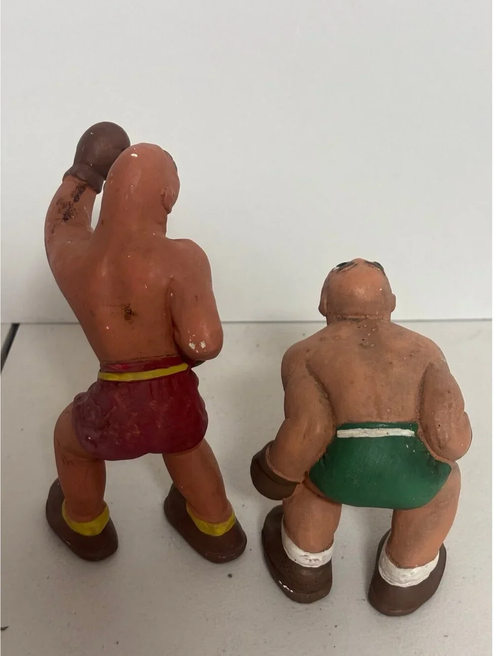 1940's L.L. Rittgers Authentic Vtg Trio Boxing Figurines Two Boxers & Referee